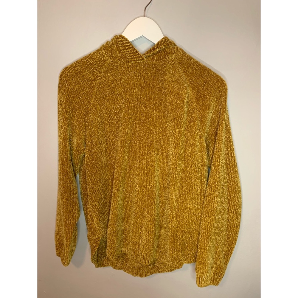 Knit hooded sweater